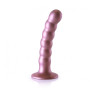 Dildo vaginale per punto G a sfere con ventosa Beaded G-Spot Dildo 5'' / 13 cm Rose Gold