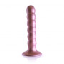 Dildo vaginale per punto G a sfere con ventosa Beaded G-Spot Dildo 5'' / 13 cm Rose Gold