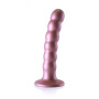 Dildo vaginale per punto G a sfere con ventosa Beaded G-Spot Dildo 5'' / 13 cm Rose Gold