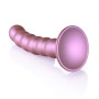 Dildo vaginale per punto G a sfere con ventosa Beaded G-Spot Dildo 5'' / 13 cm Rose Gold