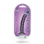 Dildo vaginale a sfere con ventosa in silicone Beaded G-Spot Dildo 5'' / 13 cm Metallic Purple