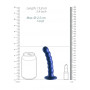 Dildo a sfere con ventosa in silicone Beaded G-Spot Dildo 5'' / 13 cm Metallic Blue