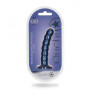 Dildo a sfere con ventosa in silicone Beaded G-Spot Dildo 5'' / 13 cm Metallic Blue