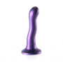 Dildo vaginale in silicone con ventosa Ultra Soft Curvy G-Spot Dildo 7''/17 cm Metallic Purple