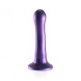 Dildo vaginale in silicone con ventosa Ultra Soft Curvy G-Spot Dildo 7''/17 cm Metallic Purple