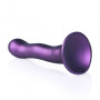 Dildo vaginale in silicone con ventosa Ultra Soft Curvy G-Spot Dildo 7''/17 cm Metallic Purple