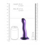 Dildo vaginale in silicone con ventosa Ultra Soft Curvy G-Spot Dildo 7''/17 cm Metallic Purple