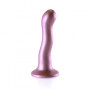 Dildo vaginale in silicone con ventosa Ultra Soft Curvy G-Spot Dildo 7''/17 cm Rose Gold