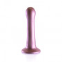 Dildo vaginale in silicone con ventosa Ultra Soft Curvy G-Spot Dildo 7''/17 cm Rose Gold