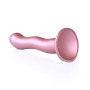 Dildo vaginale in silicone con ventosa Ultra Soft Curvy G-Spot Dildo 7''/17 cm Rose Gold