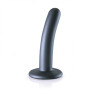 Dildo liscio vaginale con ventosa in silicone Smooth G-Spot Dildo 12 cm Gun Metal