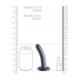 Dildo liscio vaginale con ventosa in silicone Smooth G-Spot Dildo 12 cm Gun Metal