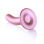 Dildo liscio con ventosa in silicone vaginale Smooth G-Spot Dildo 12 cm Rose Gold