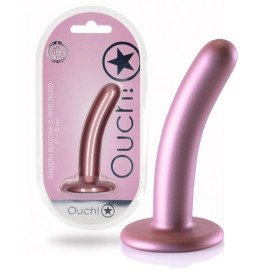 Dildo liscio con ventosa in silicone vaginale Smooth G-Spot Dildo 12 cm Rose Gold