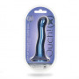 Dildo con ventosa in silicone vaginale Ultra Soft Curvy G-Spot Dildo 17 cm Metallic Blue