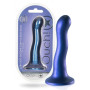 Dildo con ventosa in silicone vaginale Ultra Soft Curvy G-Spot Dildo 17 cm Metallic Blue