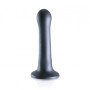 Dildo vaginale in silicone con ventosa Ultra Soft Curvy G-Spot Dildo 17 cm Gun Metal