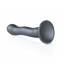 Dildo vaginale in silicone con ventosa Ultra Soft Curvy G-Spot Dildo 17 cm Gun Metal