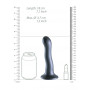 Dildo vaginale in silicone con ventosa Ultra Soft Curvy G-Spot Dildo 17 cm Gun Metal