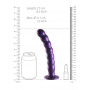 Dildo vaginale a sfere in silicone con ventosa Beaded G-Spot Dildo 20,5 cm Metallic Purple