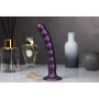 Dildo vaginale a sfere in silicone con ventosa Beaded G-Spot Dildo 20,5 cm Metallic Purple