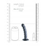 Dildo vaginale a sfere con ventosa in silicone Beaded G-Spot Dildo 13 cm Gun Metal