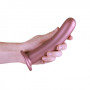 Dildo liscio con ventosa in silicone vaginale Smooth G-Spot Dildo 17 cm Rose Gold