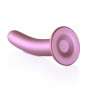 Dildo liscio con ventosa in silicone vaginale Smooth G-Spot Dildo 17 cm Rose Gold