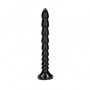 Dildo anale maxi con ventosa Stacked Anal Snake 30 cm Black