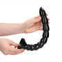 Dildo anale maxi con ventosa Stacked Anal Snake 30 cm Black