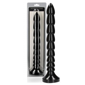 Dildo anale maxi con ventosa Stacked Anal Snake 30 cm Black