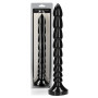 Dildo anale maxi con ventosa Stacked Anal Snake 30 cm Black