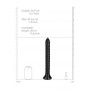 Dildo anale maxi con ventosa Swirled Anal Snake 30 cm Black