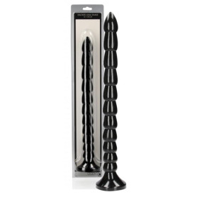 Dildo anale maxi con ventosa Stacked Anal Snake 40 cm Black