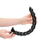 Dildo anale maxi con ventosa Stacked Anal Snake 40 cm Black