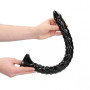 Dildo anale maxi con ventosa Scaled Anal Snake 40 cm Black