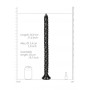 Dildo anale maxi con ventosa Scaled Anal Snake 50 cm Black