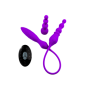 Vibratore vaginale anale doppio per la coppia in silicone 2X + LRS