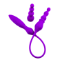 Vibratore vaginale anale doppio per la coppia in silicone 2X + LRS
