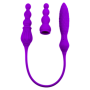 Vibratore vaginale anale doppio per la coppia in silicone 2X + LRS