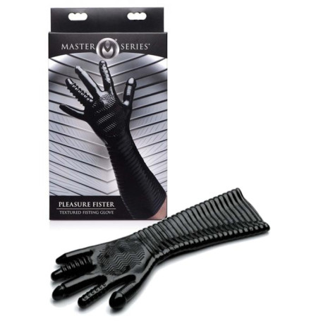 Guanto con set plug vaginale anale Pleasure Fister Textured Fisting Glove