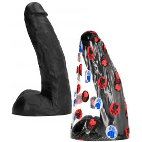 Dildo vaginale anale realistico grande per fisting 22 cm all black
