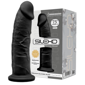 Dildo maxi vaginale anale in silicone realistico con ventosa Model 2 19 cm black