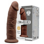 Dildo vaginale anale maxi in silicone realistico con ventosa Model 2 19 cm brown