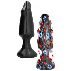 Fallo maxi realistico per fisting dildo vaginale anale All black