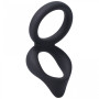 Anello ritardante per pene e testicoli Dual Enhancer Black