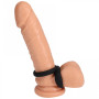 Anello ritardante per pene e testicoli Dual Enhancer Black