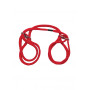 Manette bondage 100% Cotton Wrist or Ankle Cotton Cuffs Red