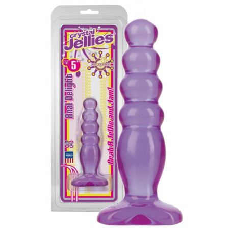 Plug anale a sfere Delight 5" / 12 cm Purple