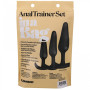 Kit plug dilatatore mini maxi in silicone Anal Trainer Set Black